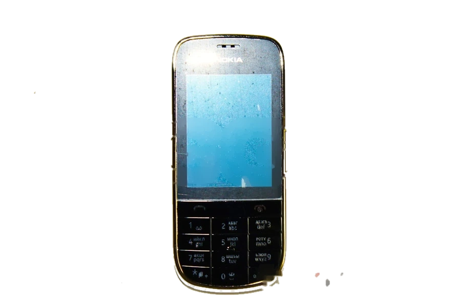 Корпус Nokia 202 со средней частью + клавиатура (белый)