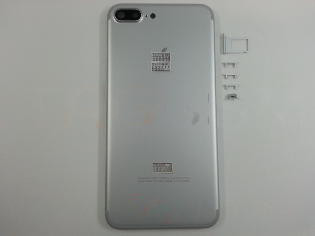 Задняя крышка для iPhone 7 Plus (серебро)