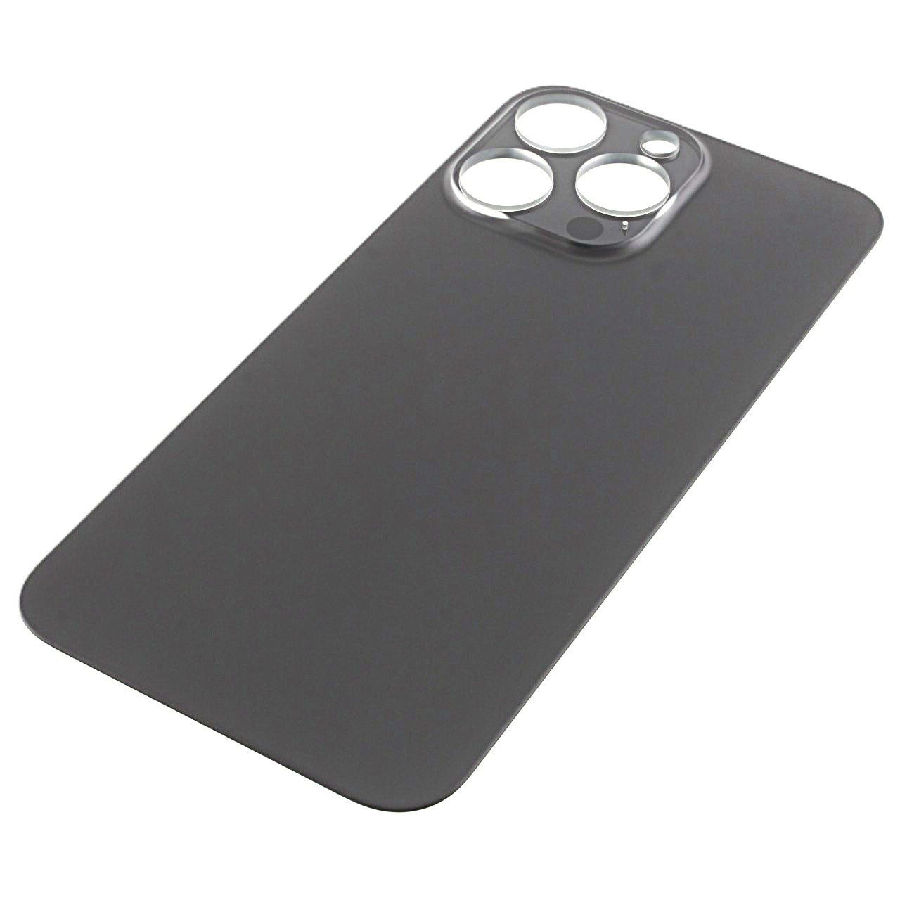Задняя крышка для iPhone 15 Pro Max (черный) с широкими отверстиями, ориг