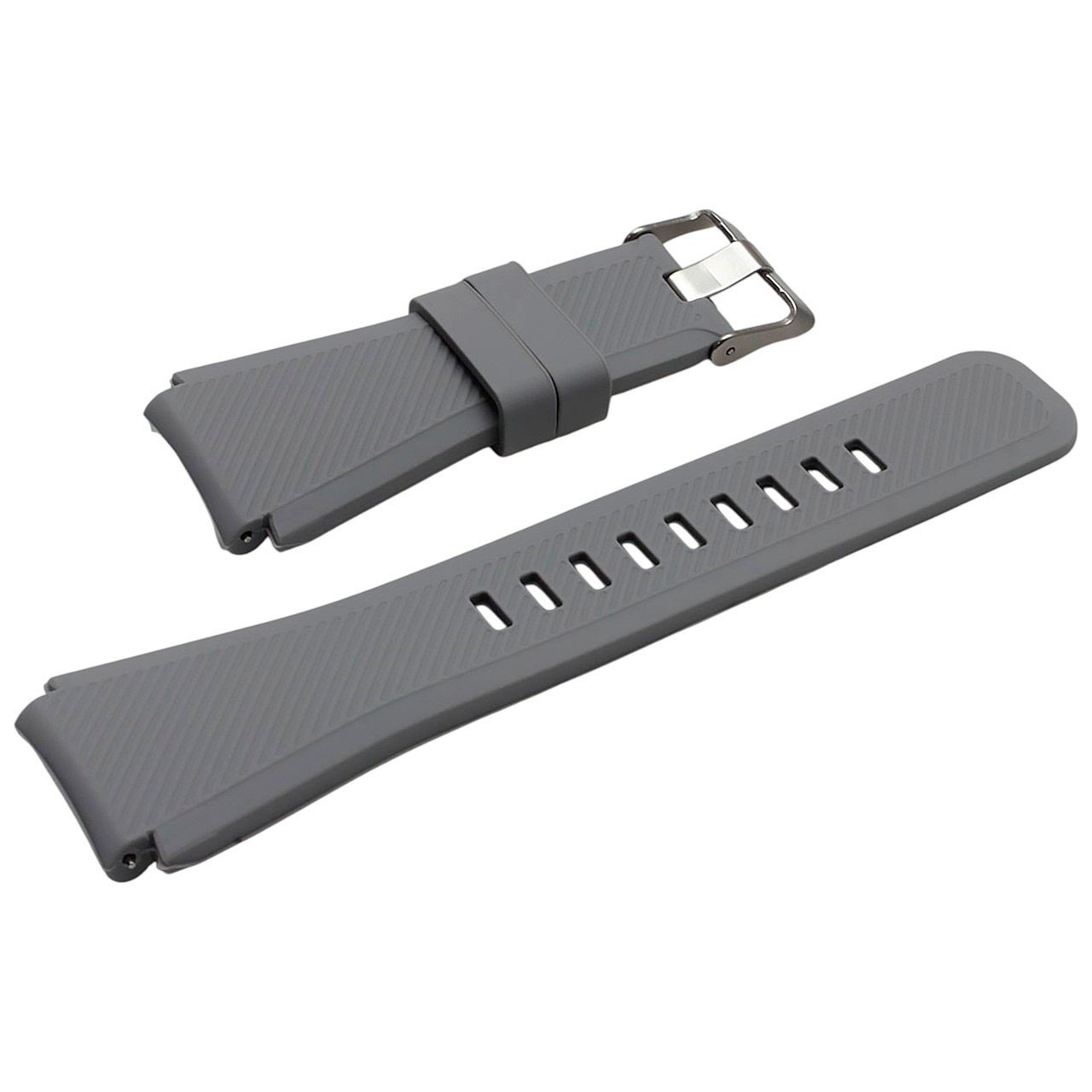 Ремешок для Amazfit / Huawei / Honor / Samsung / Xiaomi 22mm (силикон, серый)