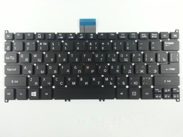 Клавиатура для ноутбука Acer Aspire S3 / S5 / S3-391 / S5-391 / V5-121 / V5-171 / One B113 / One 725 / One 756 / TravelMate B1 (черный)
