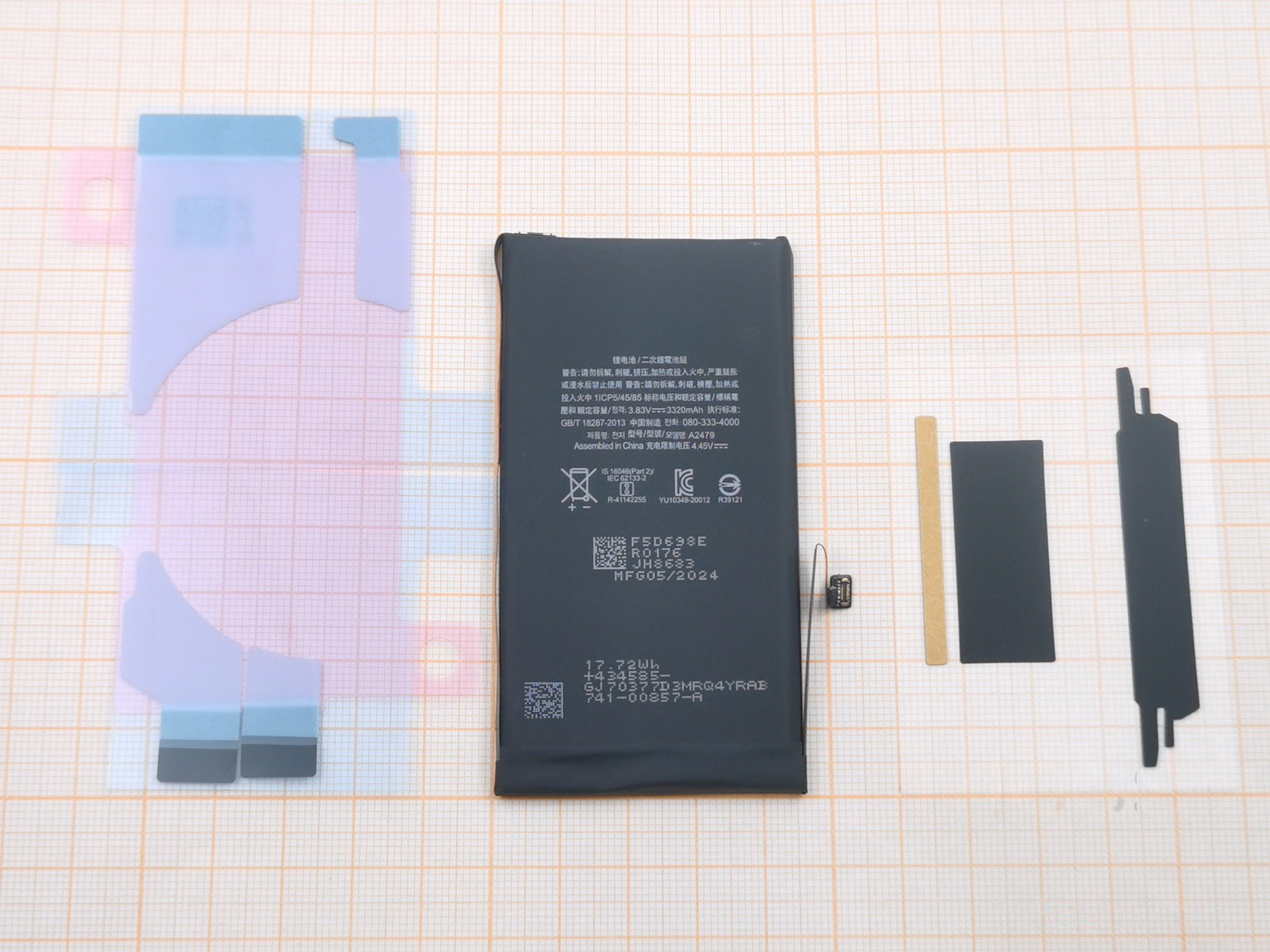 АКБ для iPhone 12 / 12 Pro, (повышенной ёмкости, с шлейфом для подключения ORIG IC)