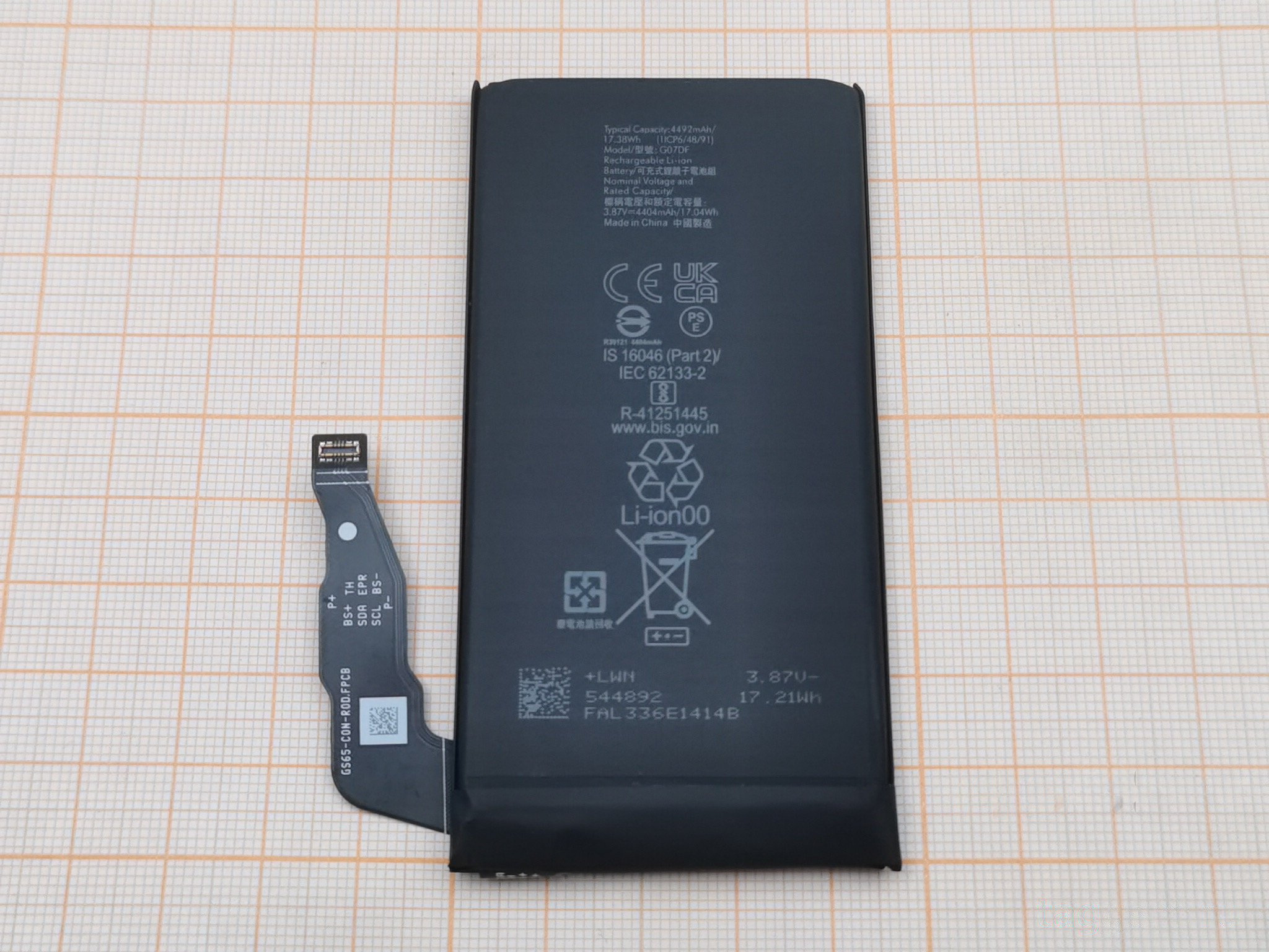 АКБ для Google Pixel 8a (G07DF) (в коробке), TN+