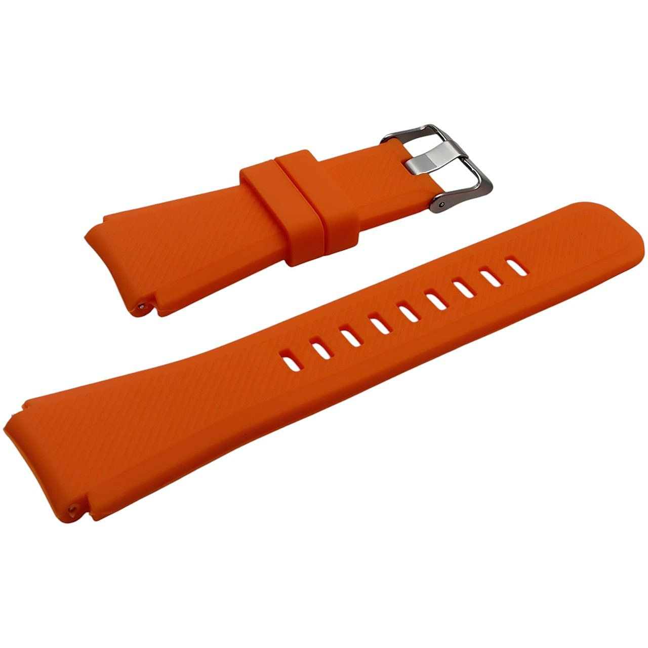 Ремешок для Amazfit / Huawei / Honor / Samsung / Xiaomi 22mm (силикон, оранжевый)