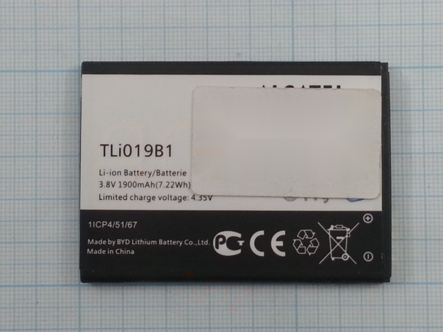 АКБ для Alcatel OT-5010D / 5022D / 5042D / 5045D / 6036Y / 7041D (TLi019B1 / TLi019B2 / TLi020F1 / TLi020F2) (в коробке), ориг