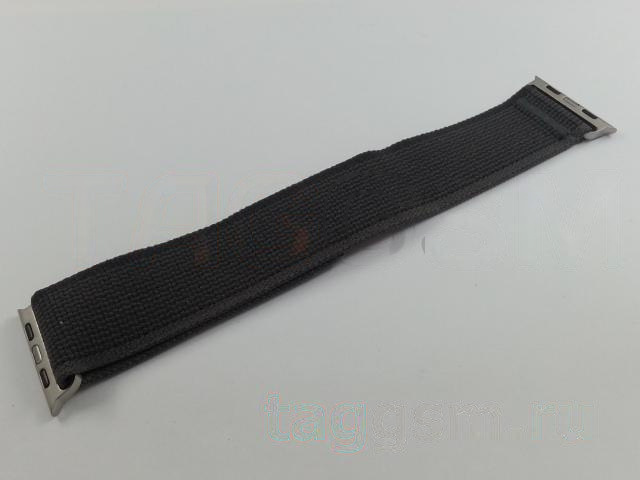 Ремешок для Apple Watch 38mm / 40mm / 41mm (нейлон, Trail loop, черный / серый)