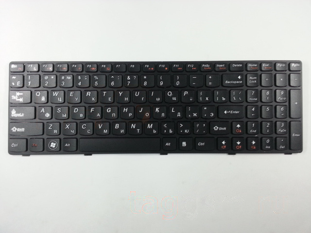 Клавиатура для ноутбука Lenovo G580 / G580A / G580E / G580G / G585 / G585A / G585G / B580 / B580A / V580 / Z580 / Z580A / Z585 / Z585A (черный)