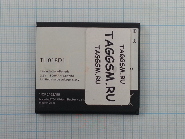 АКБ для Alcatel OT-5038D POP D5 (TLi018D1 / TLi018D2) (тех.упак), ориг