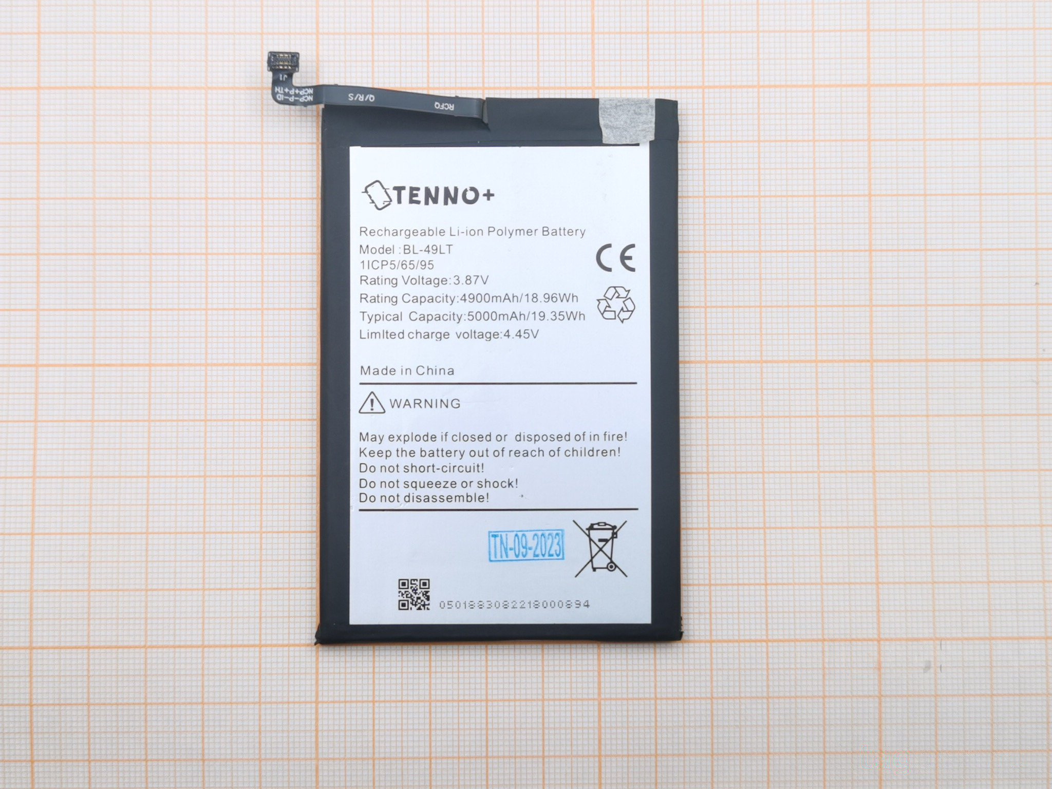 АКБ для Tecno Camon 19 (BL-49LT) (в коробке), TN+