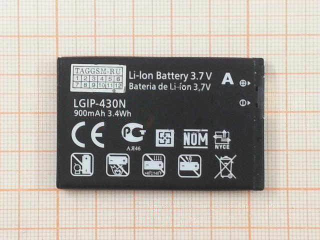 АКБ для LG GS290 / GS390 / GU280 / GU285 / GU295 / GW300 / GW330 / T300 / T310 (LGIP-430N), (в коробке), TN+