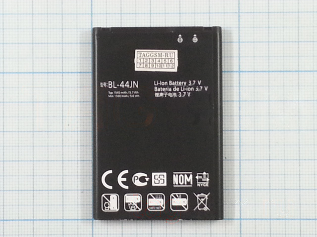 АКБ для LG E400 / E405 / E420 / E510 / E610 / E730 / P690 / P698 / P970 / Optimus L3 / L5 / BLACK (BL-44JN), (в коробке), ориг