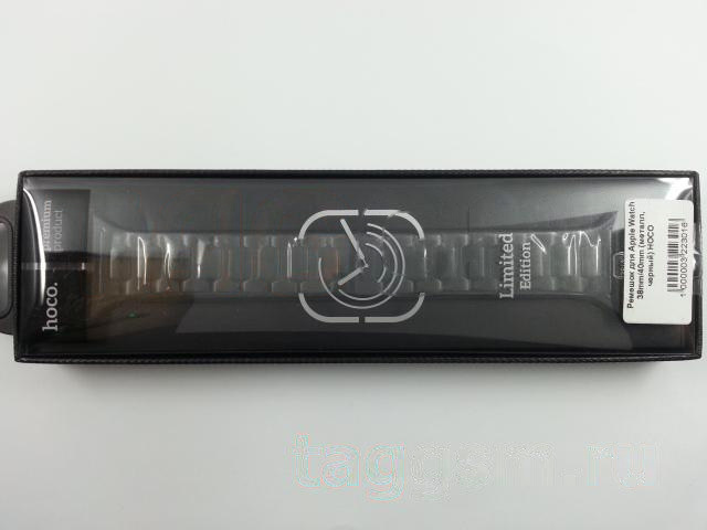Ремешок для Apple Watch 38mm / 40mm (металл, черный) HOCO