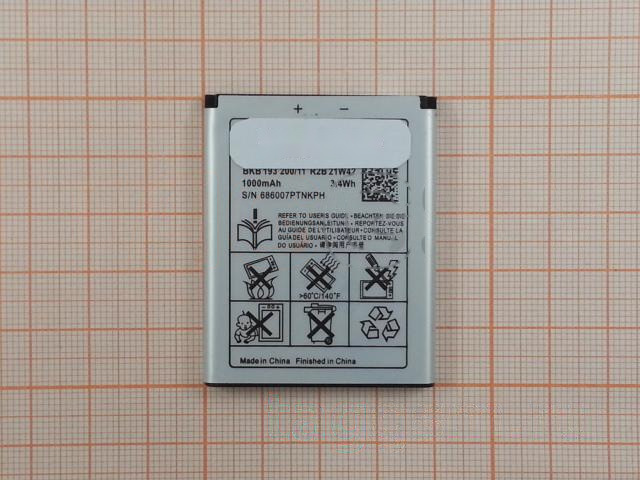 АКБ для Sony-Ericsson BST-33 K790 / K800 / K810 / K530 / K550 / S302 / G502 / G900 / C702 / T700 / T715 / W100 / W395 / W595 / W705 / W810 / W890 / W900 / Z530 / Z750 / Z800 (тех.упак), ориг