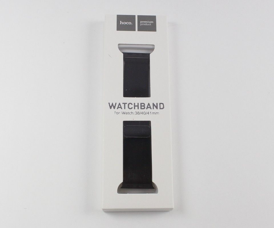 Ремешок для Apple Watch 38mm / 40mm (силикон, черный) HOCO, WA04