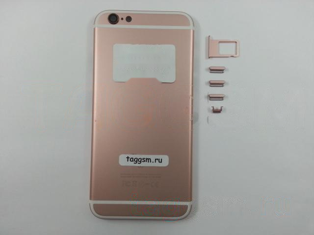 Задняя крышка для iPhone 6S (розовое золото)