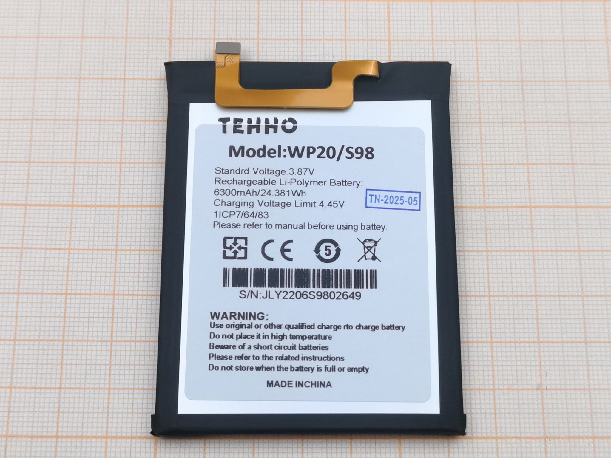 АКБ для Oukitel WP20 (S98) (в коробке), TN+
