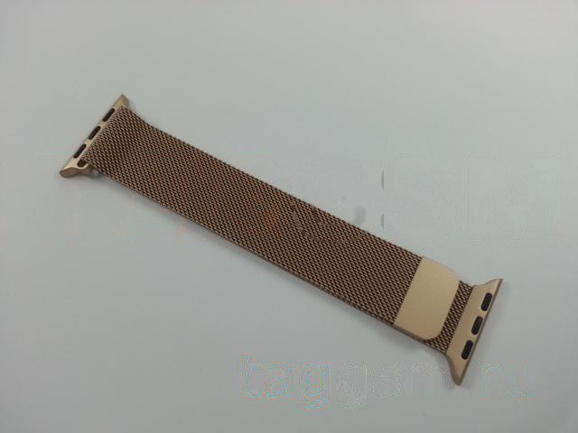 Ремешок для Apple Watch 38mm / 40mm / 41mm (металл, золото)