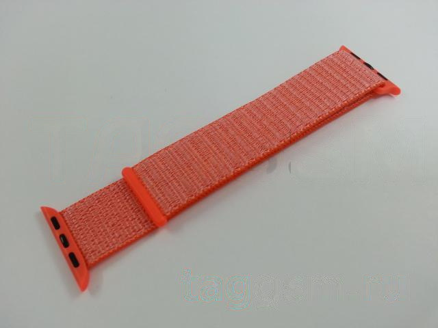 Ремешок для Apple Watch 38mm / 40mm / 41mm (нейлон, оранжевый)