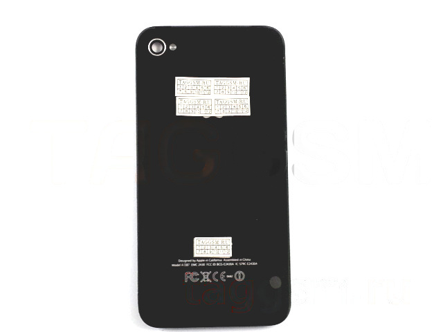 Задняя крышка для iPhone 4S (черный), ААА
