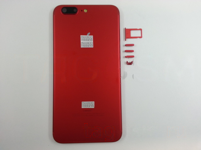 Задняя крышка для iPhone 6 Plus (красный) (дизайн iPhone 7 Plus)