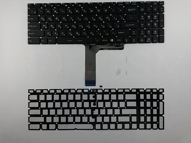 Клавиатура для ноутбука MSI GS70 / GT72 / GS60 / GL62 6QD / GL72 6QD / GL72 6QF / GE72 6QF (V143422AK) (черный) с подсветкой, без рамки