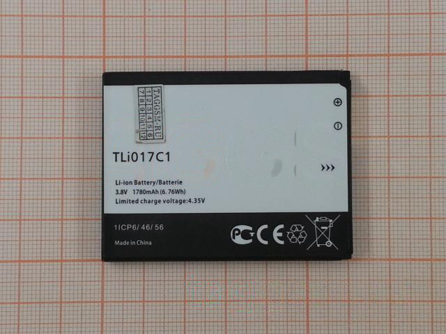 АКБ для Alcatel OT-5017D / 5017X / 5019D Pixi 3 (TLi017C1) (в коробке), TN+