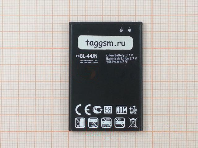 АКБ для LG E400 / E405 / E420 / E510 / E610 / E730 / P690 / P698 / P970 / Optimus L3 / L5 / BLACK (BL-44JN), (в коробке), TN+