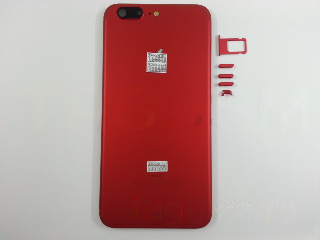 Задняя крышка для iPhone 6S Plus (красный) (дизайн iPhone 7 Plus)