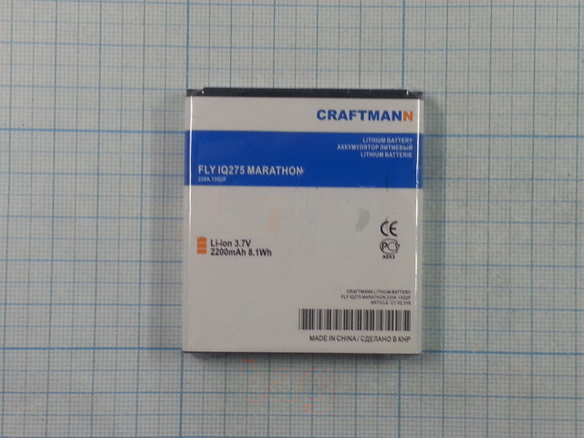 АКБ CRAFTMANN для Fly IQ275 MARATHON 2200 mAh Li-ion