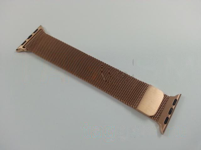 Ремешок для Apple Watch 38mm / 40mm / 41mm (металл, розовое золото)