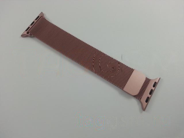 Ремешок для Apple Watch 38mm / 40mm / 41mm (металл, розовый)