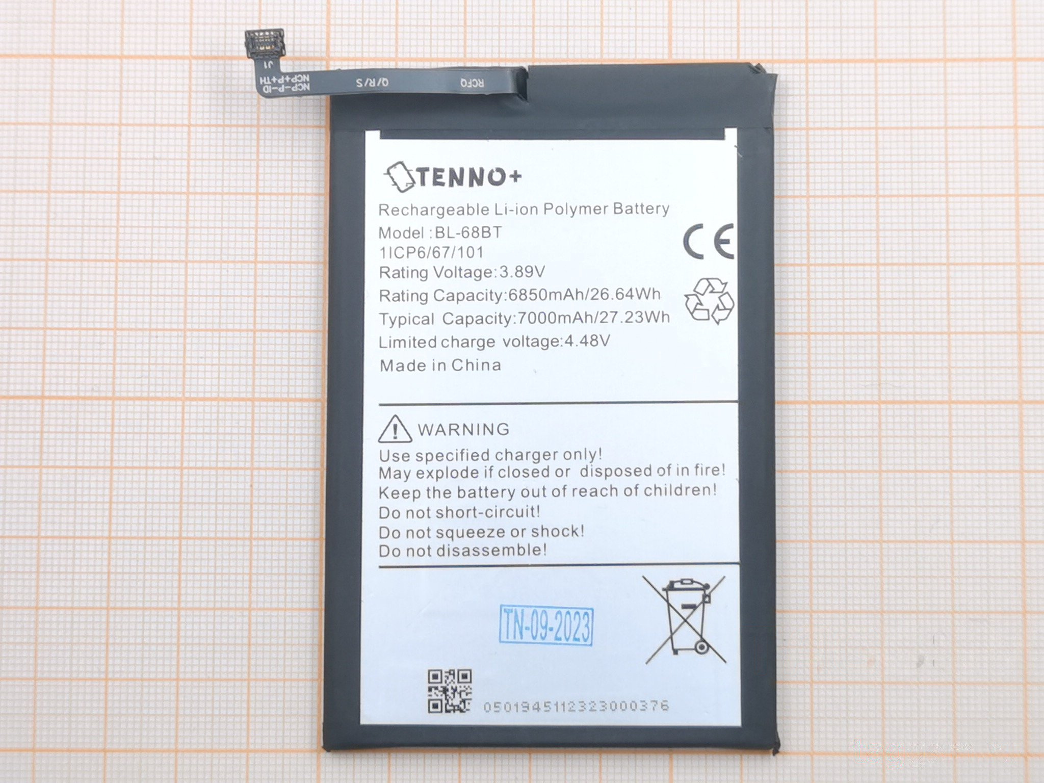 АКБ для Tecno Pova Neo 2 / Neo 3 / 6 Neo (BL-68BT) (в коробке), TN+